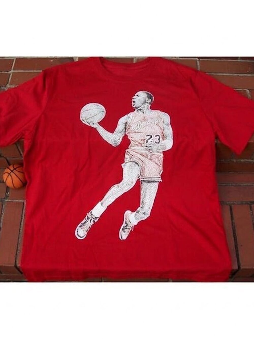 New Air Jordan Dots Chicago Bulls 23 Mj Dunk Red Mens T-Shirt  X